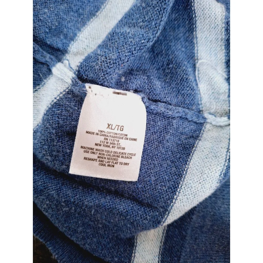 Aeropostale Blue & White Striped Hoodie Sweater szXL Y2K - Picture 4 of 4